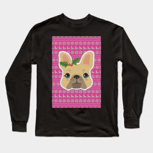 Josephine the Christmas French Bulldog Long Sleeve T-Shirt